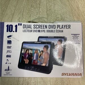 NWT Sylvania 10.1" Dual Screen Portable DVD Player - Black